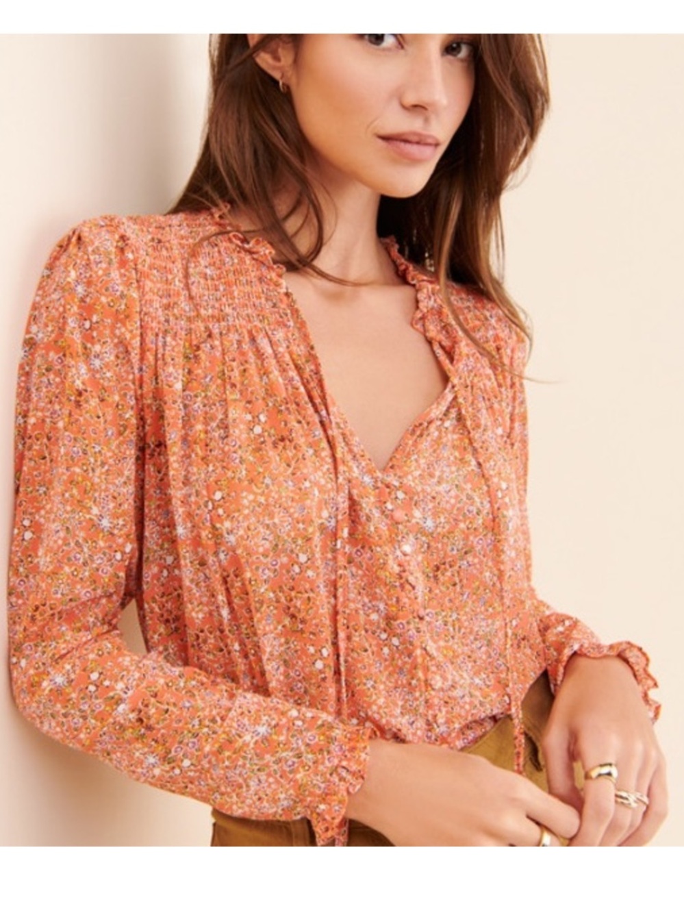 Free People Lela Floral Blouse | Size Small